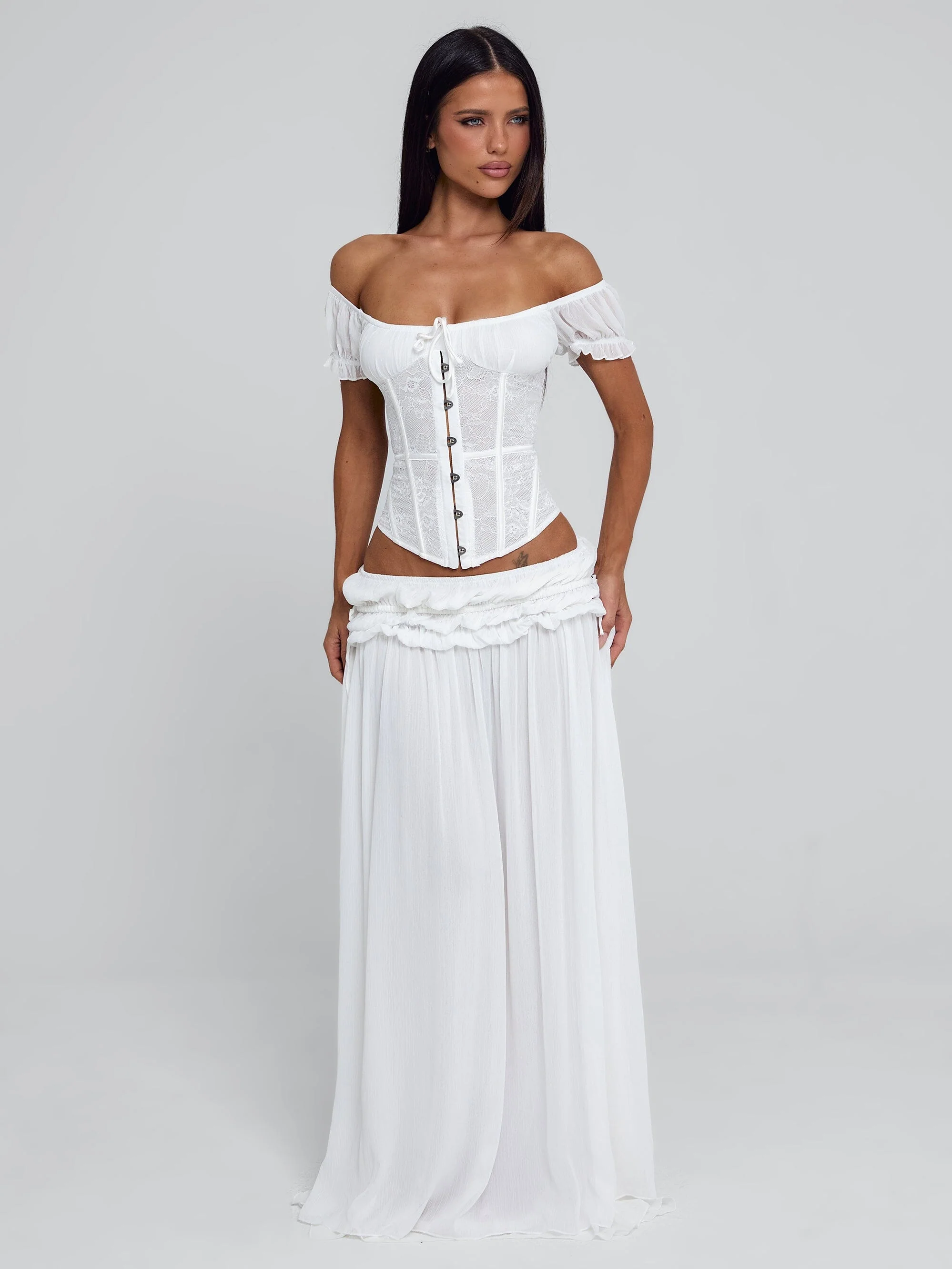 LUBELA MAXI SKIRT WHITE - Image 3