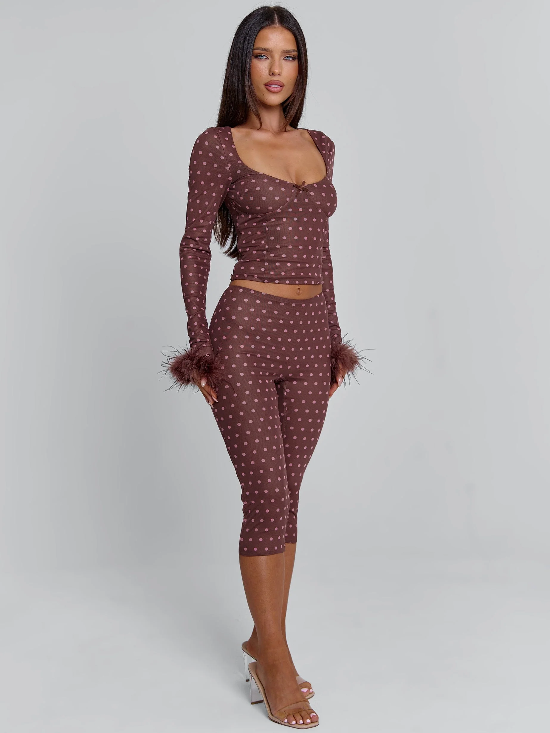 MAHRIA TOP BROWN POLKA DOT - Image 2