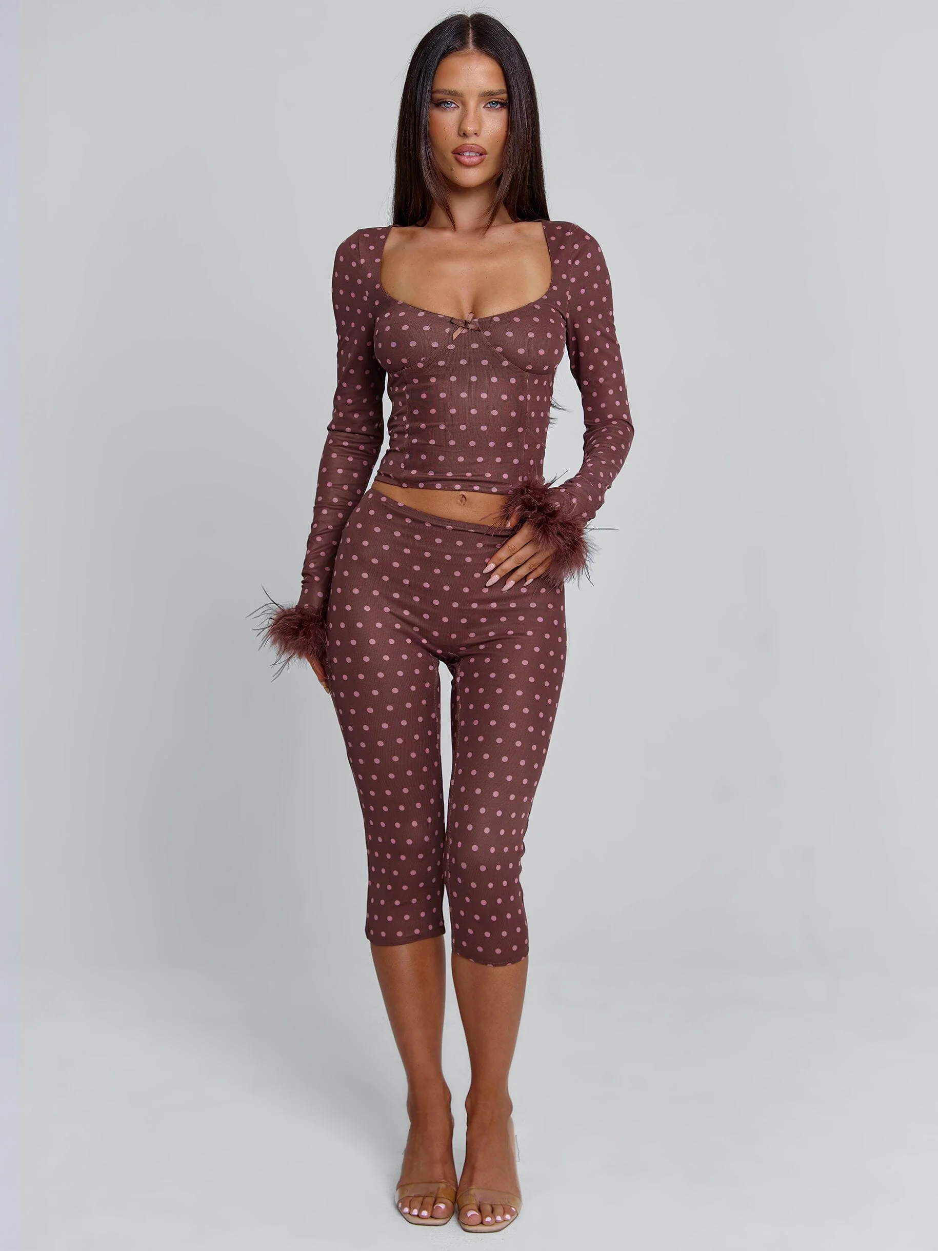 MAHRIA TOP BROWN POLKA DOT - Image 6